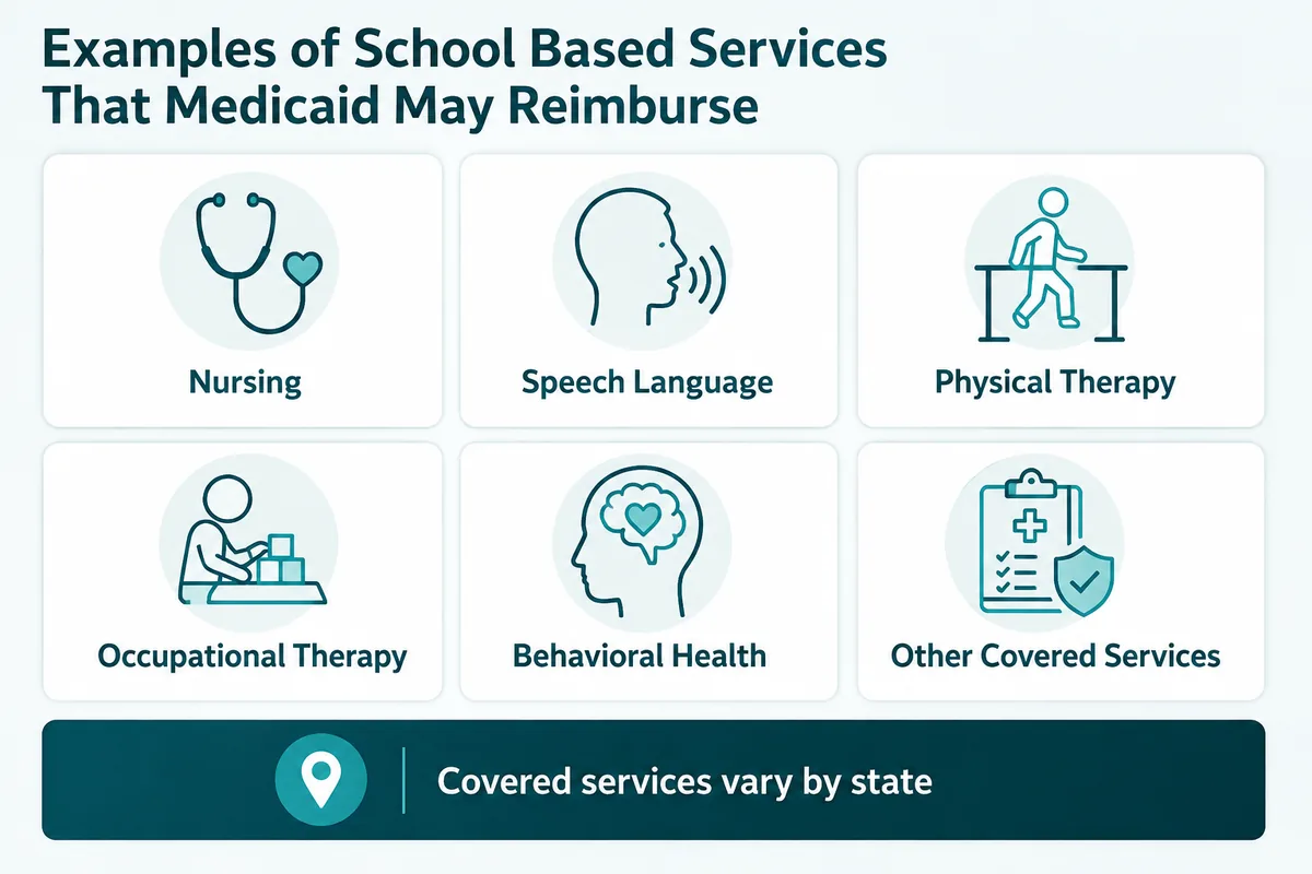 Examples of health services that may qualify for School Medicaid reimbursement
